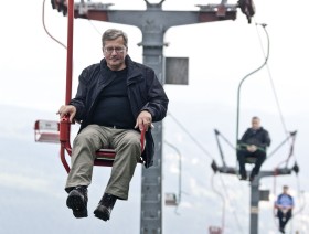 Prezydent ostatnio chętnie bywa w górach. Tu - wyjątkowo - bez nart.