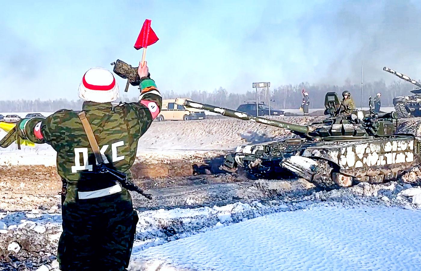 Rosyjskie wojska na granicy z Ukrainą