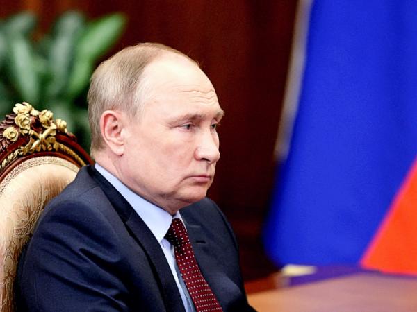 Władimir Putin podczas spotkania z rosyjskim biznesem. Moskwa, 2 marca 2022 r.