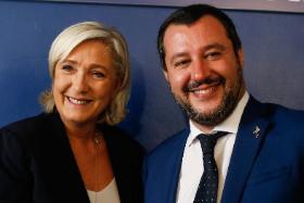 Marine Le Pen i Matteo Salvini, Rzym 2018.