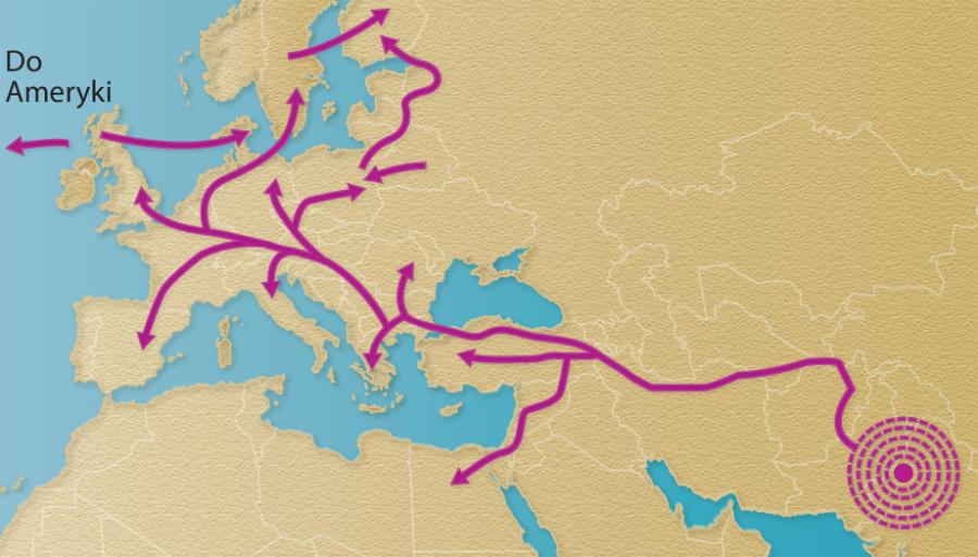 Migracja Cyganów z Indii zaczęła się jakieś 1500 lat temu.