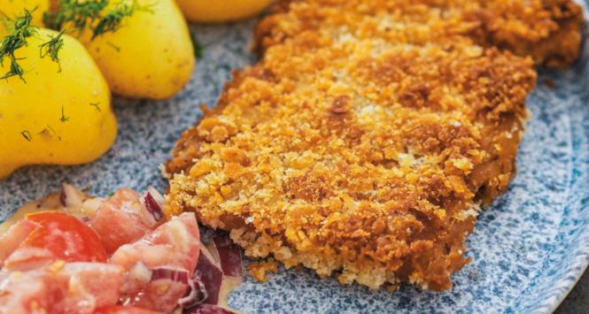 Kotlet sojowy à la schabowy.