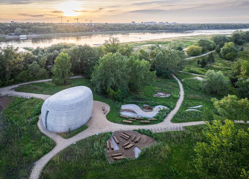 Pawilon edukacyjny Kamień, Warszawa. Projekt: eM4. Pracownia Architektury. Brataniec