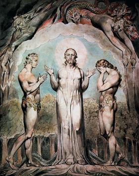 William Blake: Sąd nad Adamem i Ewą, 1808 r.