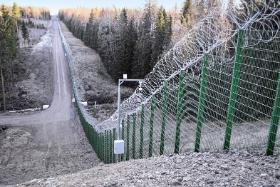 Płot graniczny między Finlandią a Rosją, okolice Imatry.