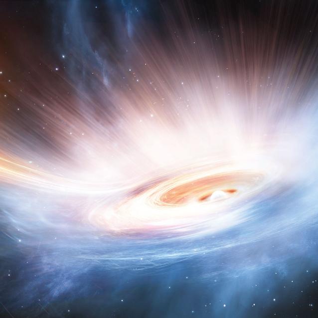 Potężny wiatr wiejący z jasnego źródła promieniowania rentgenowskiego GX13+1.