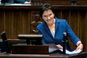 Premier Kopacz podczas expose