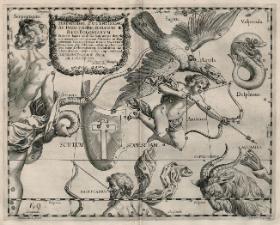 Ilustracja z dzieła Jana Heweliusza „Prodromus astronomiae cum Catalogo fixarum et Firmamentum Sobiescianum” wydanego w Gdańsku w 1690 r.