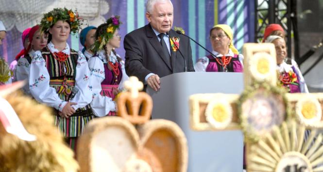 Jarosław Kaczyński na pikniku PiS, 20 sierpnia 2023 r.