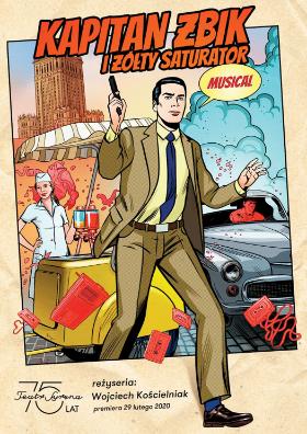 Plakat zapowiadający musical Teatru Syrena.