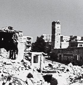 Hama w 1982 r. po walkach i bombardowaniu przez siły rządowe.