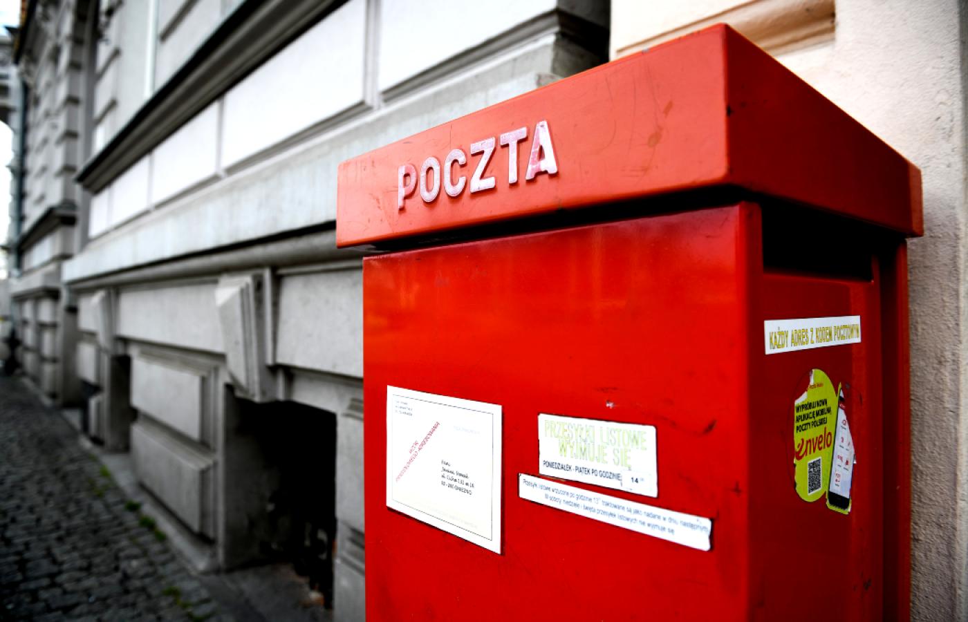 Skrzynka Poczty Polskiej, która ma organizować wybory kopertowe i domaga się naszych danych.