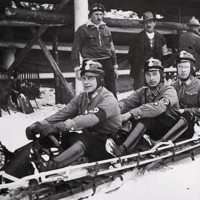 Zawody w Garmisch-Partenkirchen, niemiecka drużyna, 1934 r.