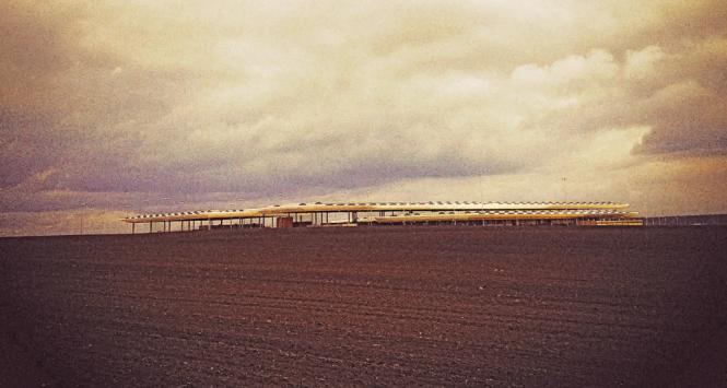 Jeszcze nieotwarte przejście graniczne Europa-Ukraina w Honiatynie.