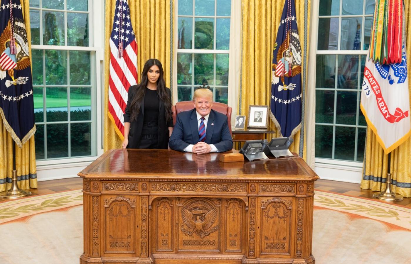 Kim Kardashian i Donald Trump w Białym Domu