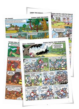 „Kajko i Kokosz: Nowe Przygody – Obłęd Hegemona” jest zbiorem krótkich opowiadań obrazkowych różnych autorów.