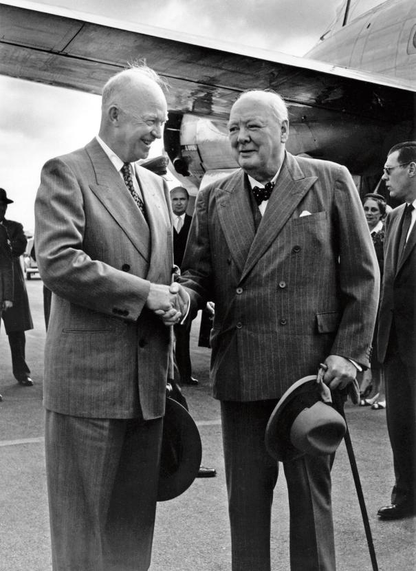 Eisenhower z premierem Zjednoczonego Królestwa Winstonem Churchilem (1953 r.).