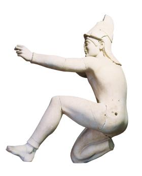 Oryginalna rzeźba łucznika, ubranego w stylu scytyjskim, w rzeczywistości mieniła się kolorami.