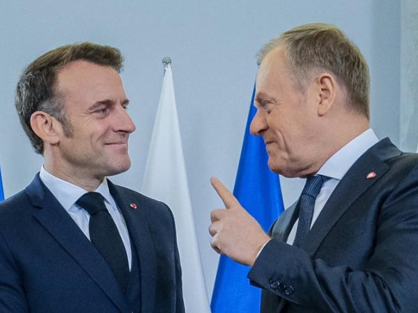 Spotkanie premiera Donalda Tuska z prezydentem Francji Emmanuelem Macronem. Warszawa, 12 grudnia 2024 r.