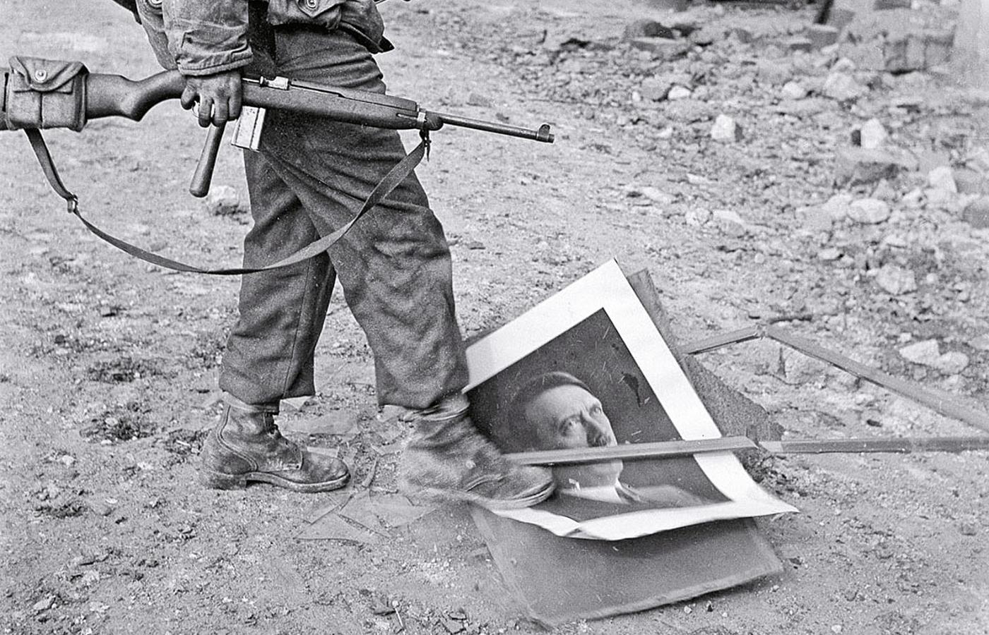 Amerykański żołnierz w Niemczech, 1945 r.