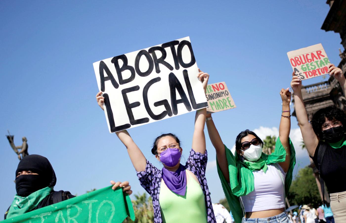 Protest przeciwko legalizacji aborcji, Monterrey, 2021 r.