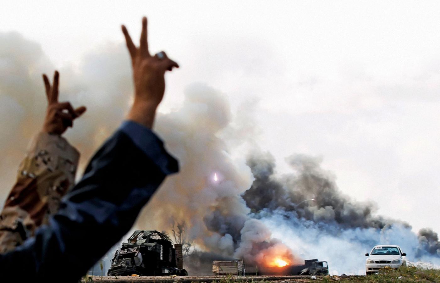 Powstańcy w rejonie Bengazi, 20 marca 2011 r.