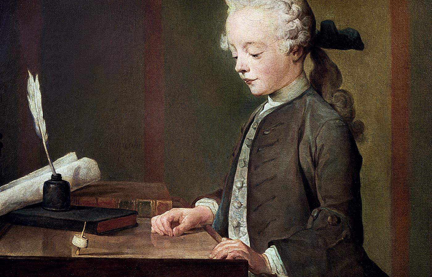Jean Chardin „Chłopiec z bączkiem”, ok. 1740 r.