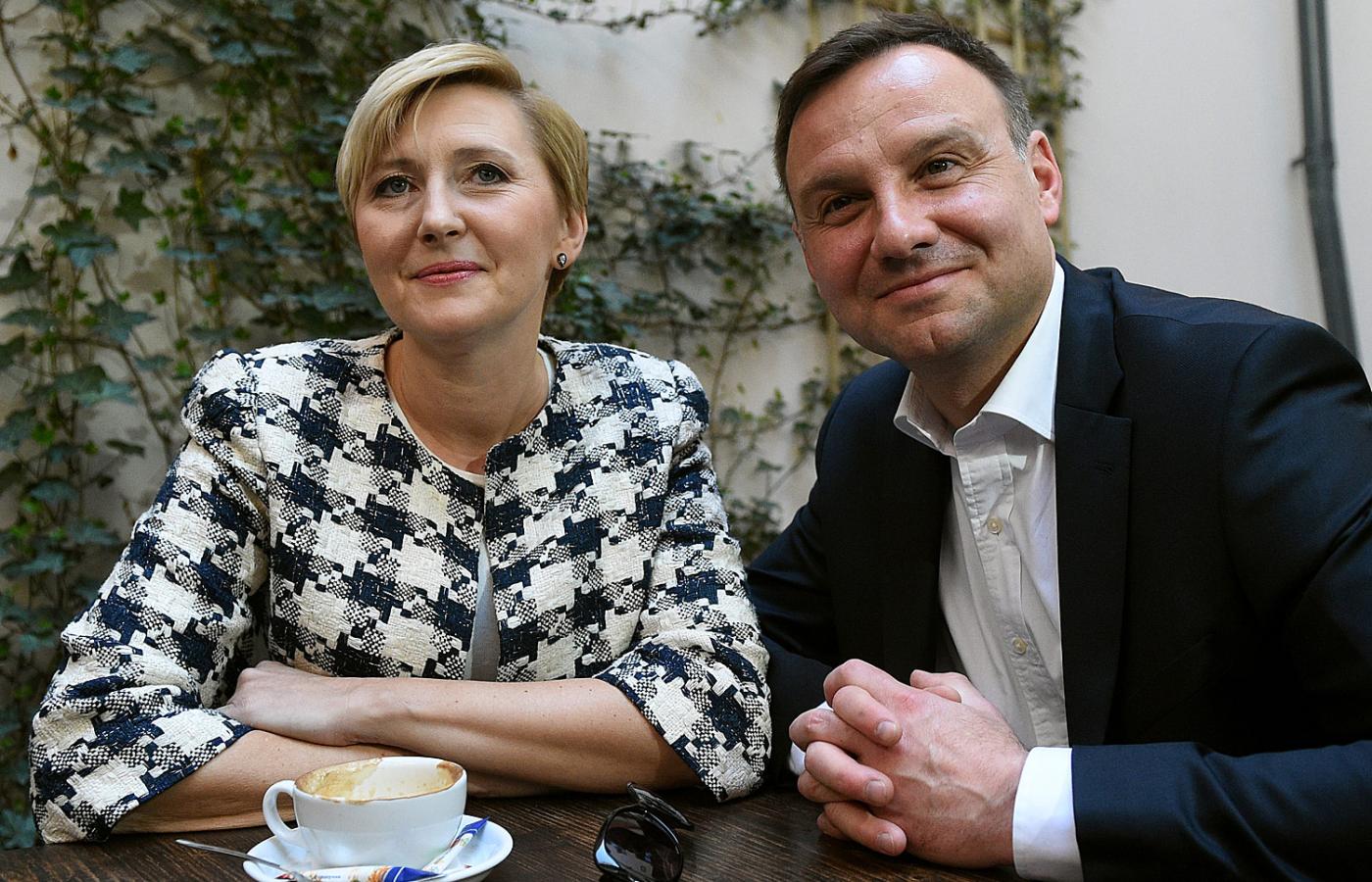Prezydent elekt Andrzej Duda z żoną Agatą
