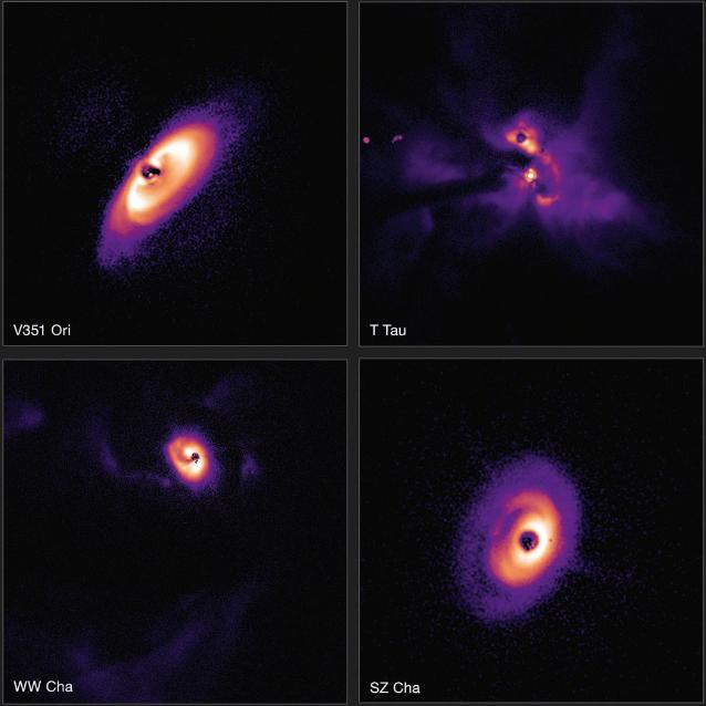 W większości z widocznych na zdjęciu dysków rodzą się nowe układy planetarne.