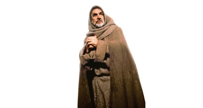 Sean Connery w wyreżyserowanej przez Jeana‑Jacques’a Annaud ekranizacji „Imienia róży” Umberto Eco