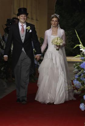 Książę Prus Georg Friedrich Ferdinand Hohenzollern. Praprawnuk ostatniego cesarza Niemiec Wilhelma II. Jest ekonomistą. Sympatyczny i bezpretensjonalny. Na fot. w czasie ślubu z księżniczką Sophie von Isenburg.