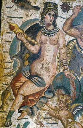Nereida, mozaika z Villi del Casale, początek IV w.
