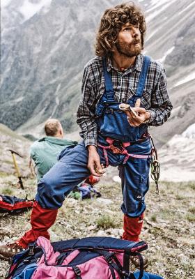 Reinhold Messner w Alpach włoskich, 1991 r.