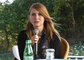 Dorota Masłowska na Festiwalu Góry Literatury, 2018.
