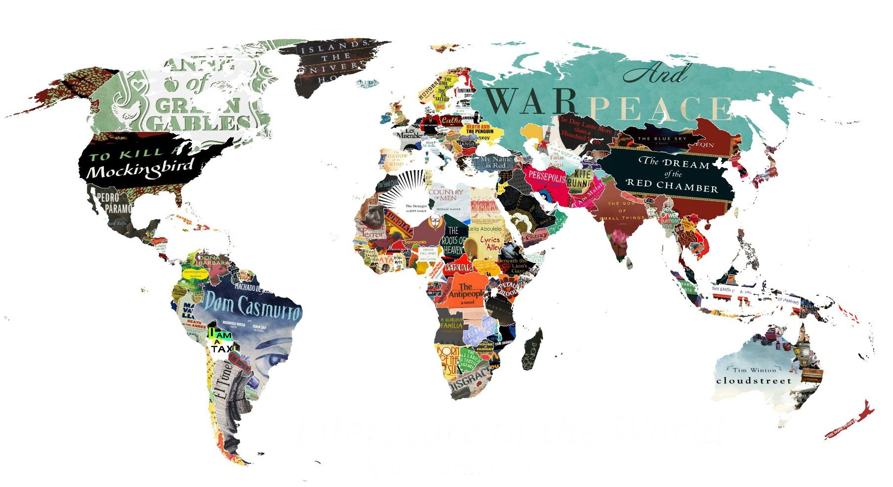 A fascinating literary map of the world: these are the books that best represent their country