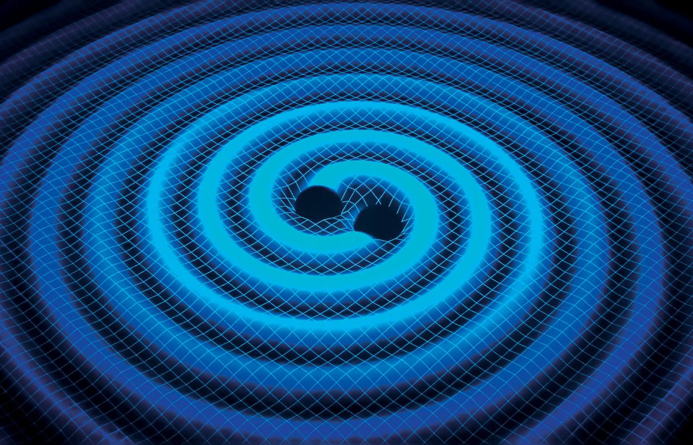 Tuż przed zderzeniem czarne dziury poruszały się z połową prędkości światła, 150 tys. km/s. Zjawisko nastąpiło w odległości 1,3 mld lat świetlnych od Ziemi (czyli miliard trzysta milionów lat temu). Wizualizacja fali grawitacyjnej.