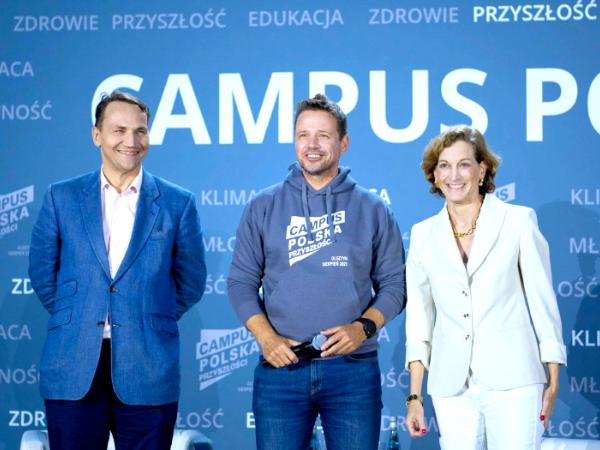 Radosław Sikorski, Rafał Trzaskowski, Anne Applebaum, Campus Polska Przyszłości 2021