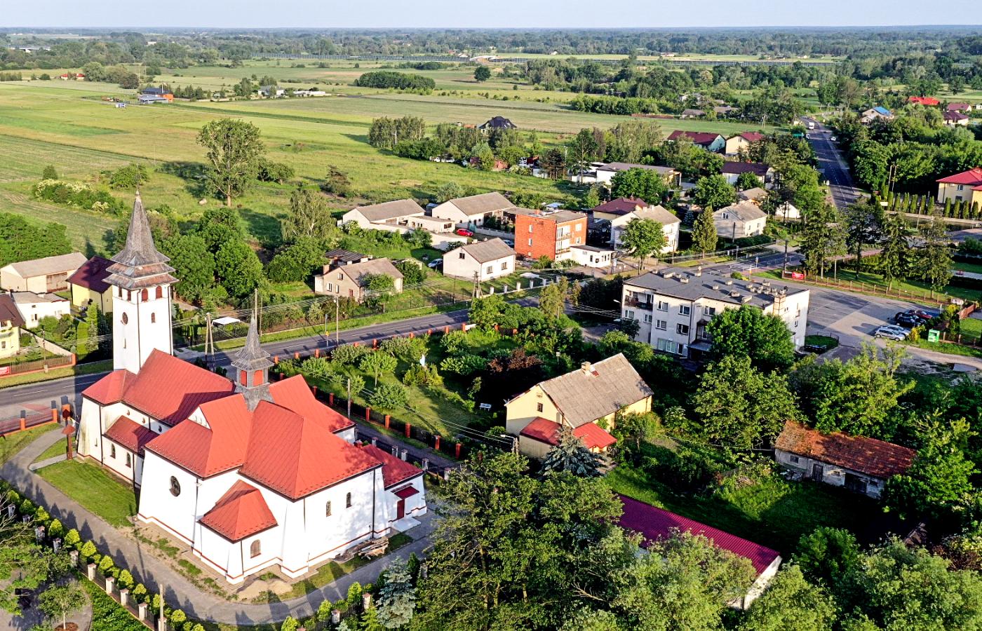 Wieś Baranów, miejsce planowanej przez rząd inwestycji Centralnego Portu Komunikacyjnego