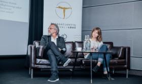 Jan A. P. Kaczmarek, twórca i dyrektor Festiwalu i Joanna Łapińska, dyrektor programowa Festiwalu