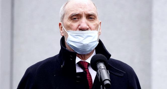 Antoni Macierewicz podczas obchodów dnia pamięci żołnierzy wyklętych. Warszawa, 1 marca 2021 r.