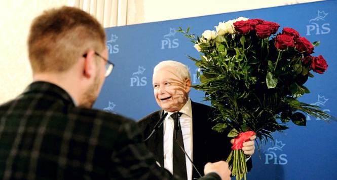 Jarosław Kaczyński na spotkaniu z sympatykami w Sochaczewie 8 czerwca