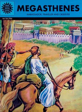 Współczesny indyjski komiks o Megastenesie, greckim dyplomacie, który opisał subkontynent w III w. p.n.e.