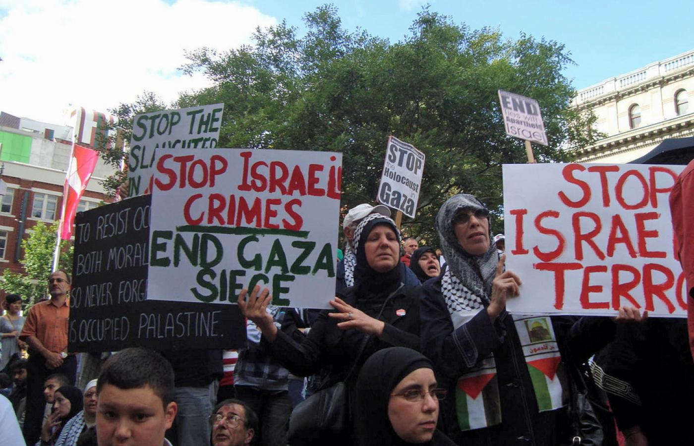Protesty przeciwko wojnie w Gazie