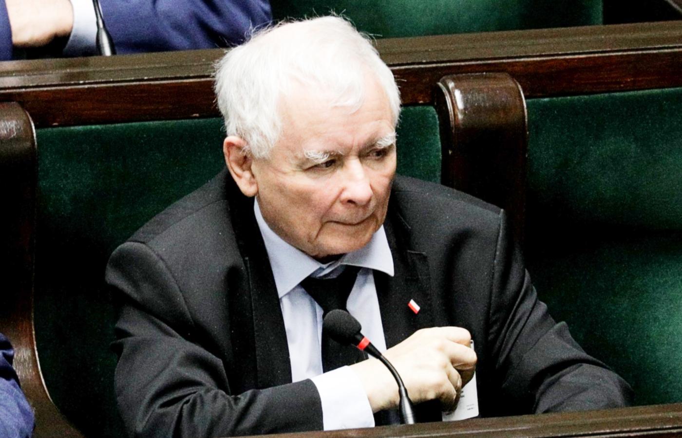Jarosław Kaczyński podczas ostatniego posiedzenia Sejmu