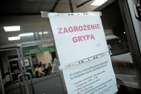Ostrzeżenia przed grypą w jednym z warszawskich szpitali