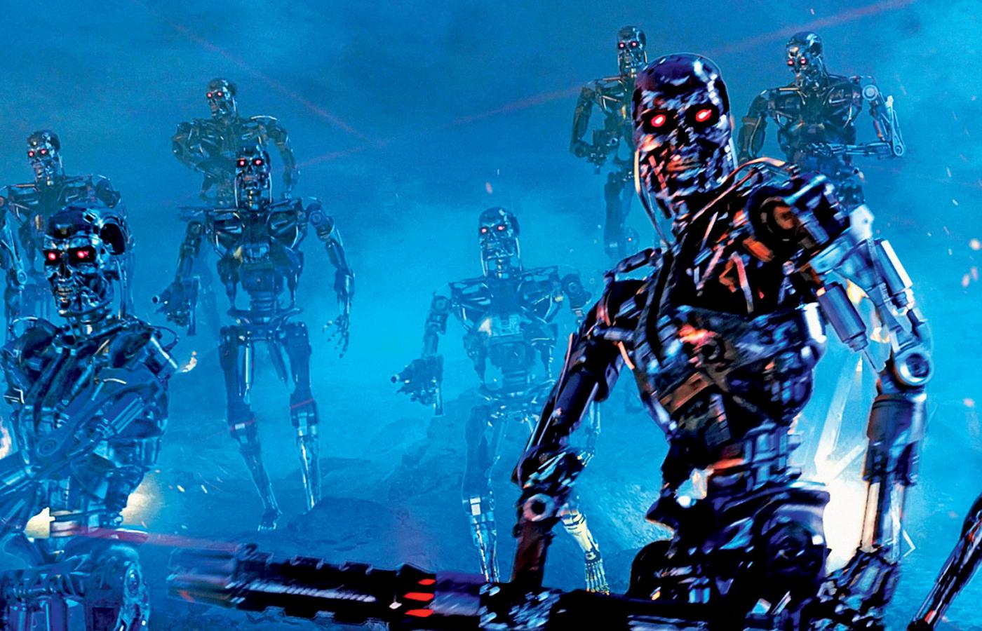 Sztuczna inteligencja, także w swojej groźnej dla człowieka formie, pojawia się m.in. w cyklu „Terminator”.