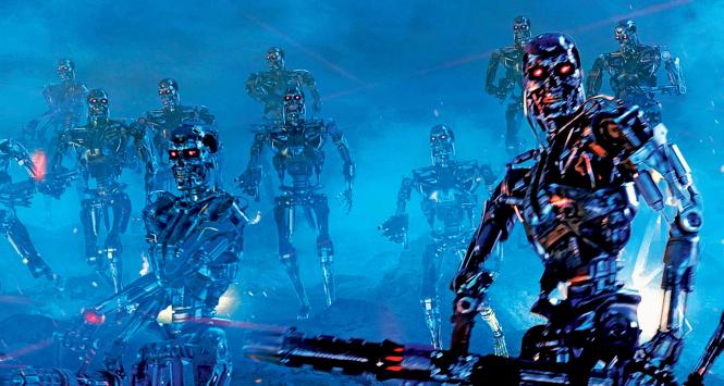 Sztuczna inteligencja, także w swojej groźnej dla człowieka formie, pojawia się m.in. w cyklu „Terminator”.