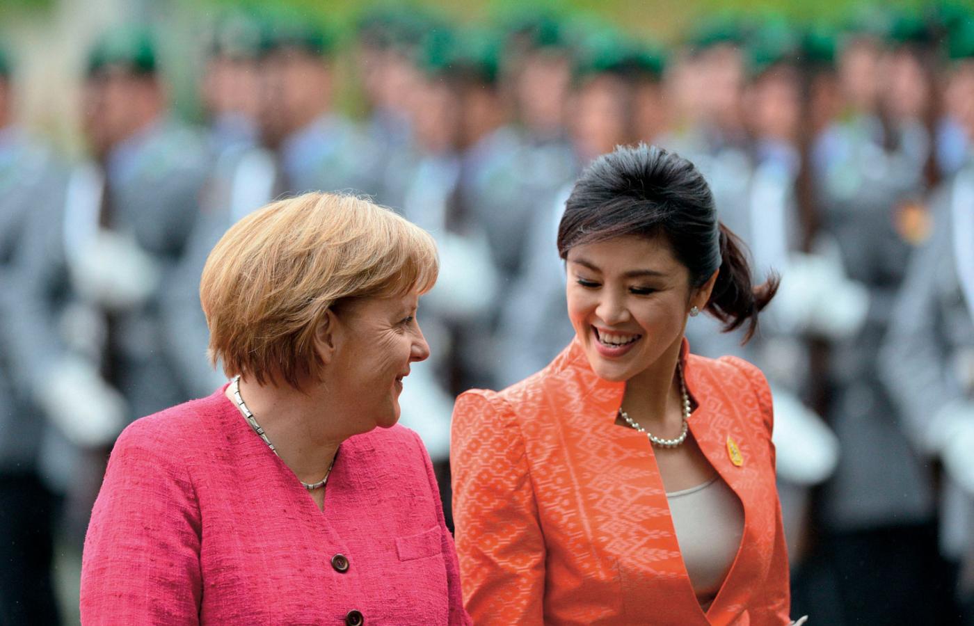 Kanclerz Niemiec Angela Merkel i Yingluck Shinawatra - premier Tajlandii.