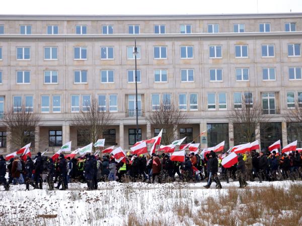 Protest rolników przeciwko umowie UE–Mercosur oraz obecnej polityce rządu wobec wsi i rolnictwa. Warszawa, 9 stycznia 2026 r.
