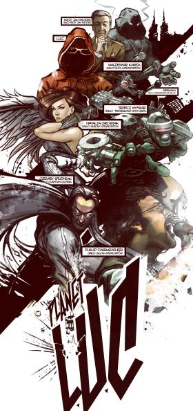 Bohaterowie albumu, grafika Grzegorz Przybyś